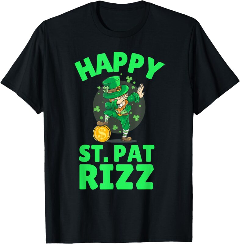 Funny St Patrick’s Day Irish Shamrock Happy St. Pat Rizz T-Shirt