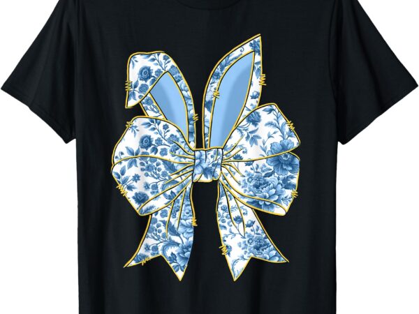 Cute bunny coquette bow rabbit easter day women girls kids t-shirt