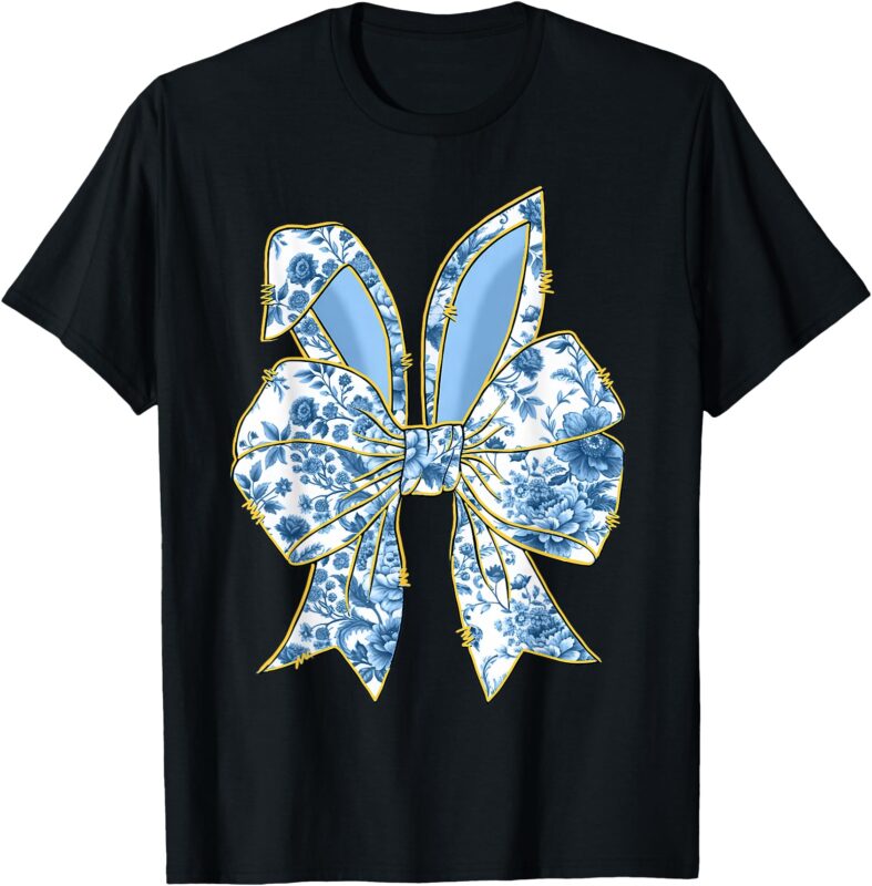 Cute Bunny Coquette Bow Rabbit Easter Day Women Girls Kids T-Shirt