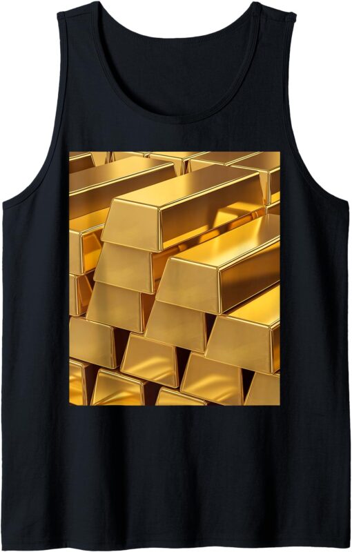 Gold Symbol Design Gold Mining for Money Lovers and Gold Fan Tank Top