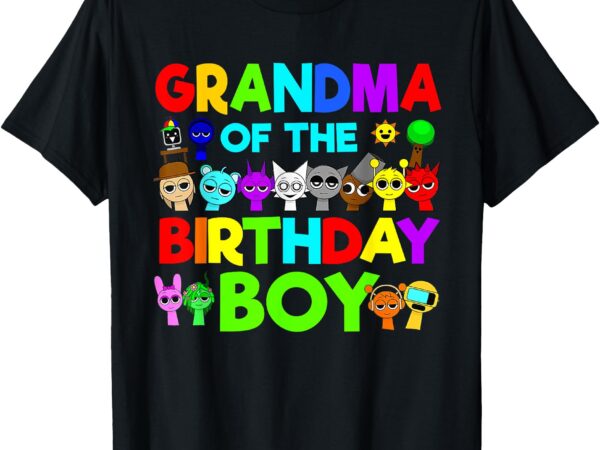Grandma of the birthday boy sprunki family party decorations t-shirt