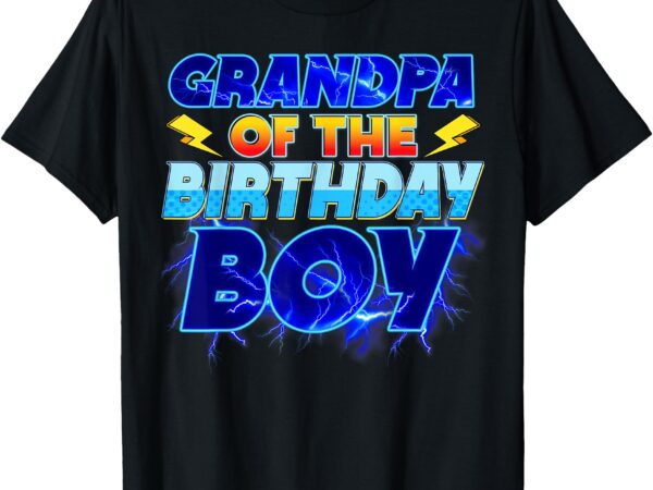 Grandpa of the birthday boy family party funny hedgehog t-shirt
