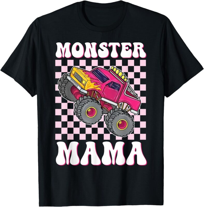 Groovy Monster Truck Mama Funny Monster Truck Lover T-Shirt