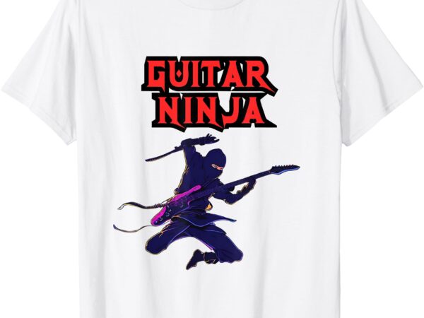 Guitar ninja – cool tee with ninja shredding guitar design t-shirt