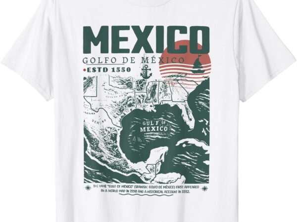 Gulf of mexico 1550 historic map t-shirt Gulf of mexico 1550 historic map t-shirt