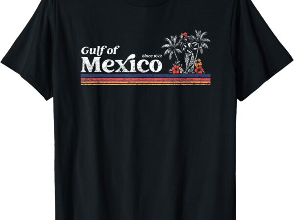 Gulf of mexico forever vintage beach lovers hula tees t-shirt