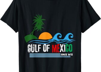 Gulf of Mexico Since 1672 Retro Vintage Beach T-Shirt
