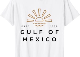Gulf of Mexico USA America Funny USA Flag T-Shirt