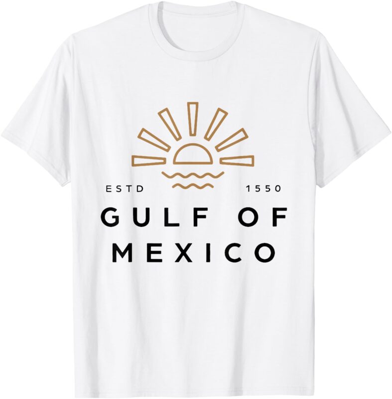 Gulf of Mexico USA America Funny USA Flag T-Shirt