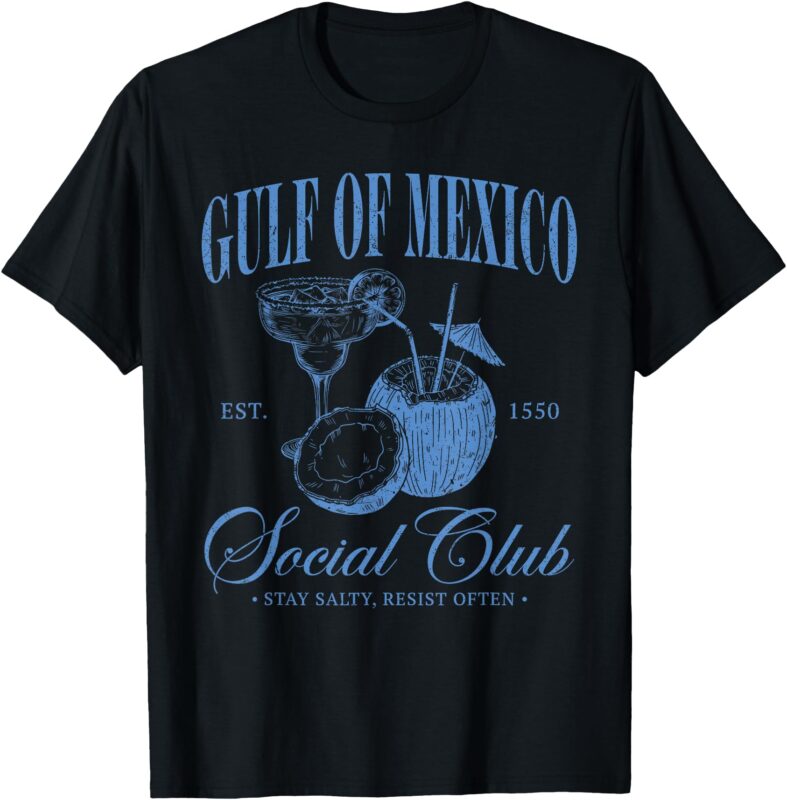 Gulf of Mexico Vintage Gulf of Mexico Social Club Est 1550 T-Shirt