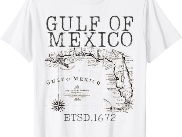 Gulf of usa america funny gulf of mexico flag map t-shirt