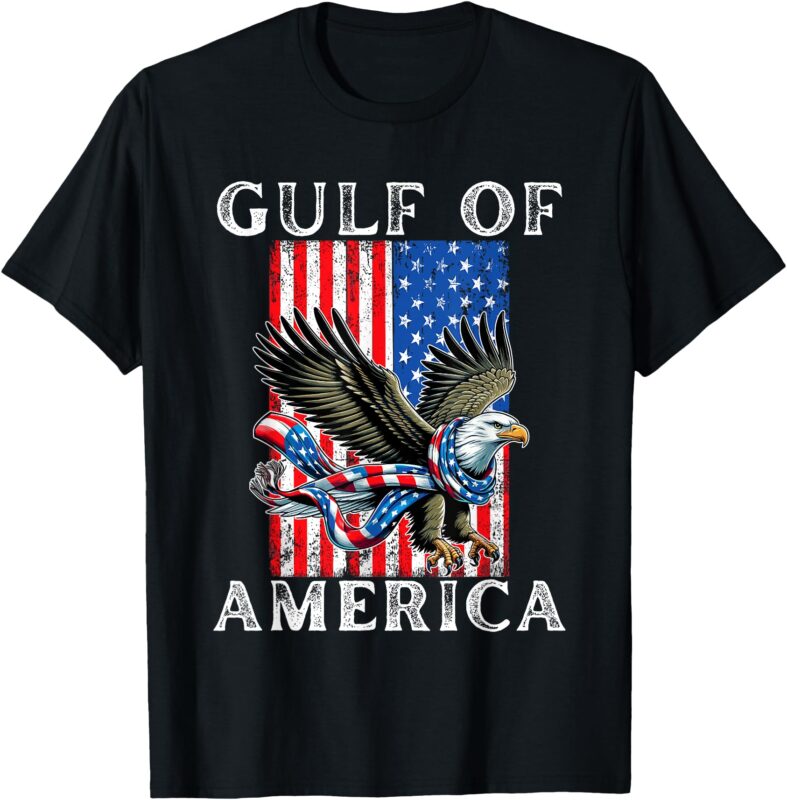 Gulf of USA America Mexico Gulf Est 2025 US American Flag T-Shirt