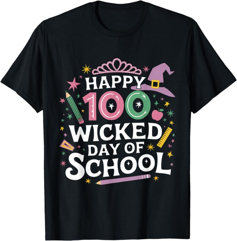 Happy 100 Wicked Days of School 100th Day Costume Outfit T-Shirt