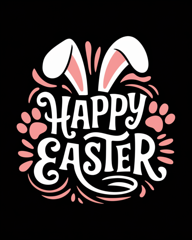 Happy Easter Cute Pink