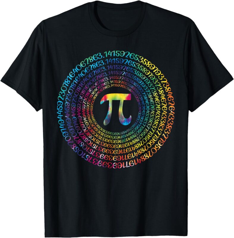 Happy Pi Day Funny Pi Day Spiral Pi Math Tie Dye 3.14 T-Shirt