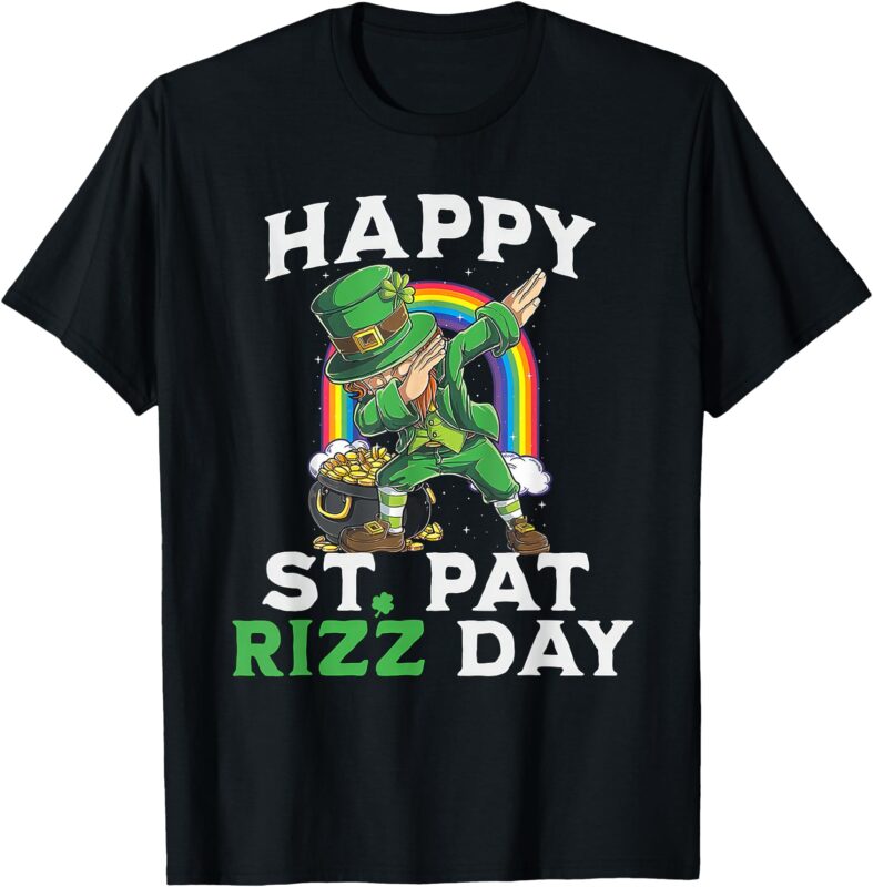 Happy St Patrick’s Day Irish Skibidi St. Pat Rizz Boy Kids T-Shirt