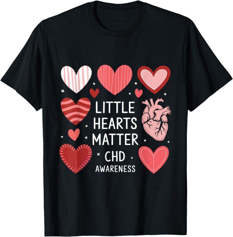 Heart Anatomy Valentine Little Heart Matter CHD Awareness T-Shirt
