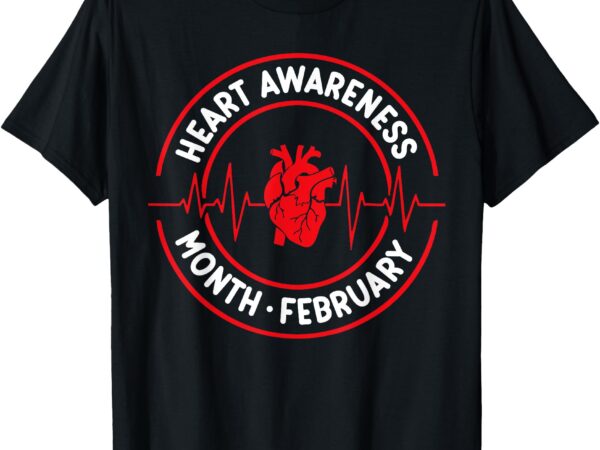 Heart disease awareness month february squad chd month t-shirt