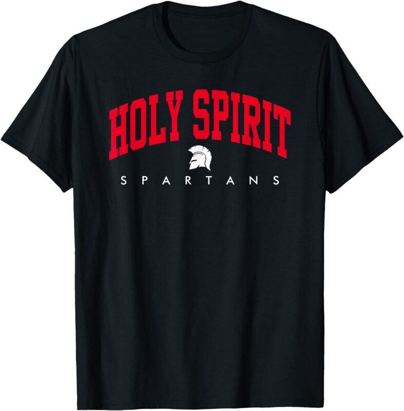 Holy Spirit Spartans red and white logo T-Shirt