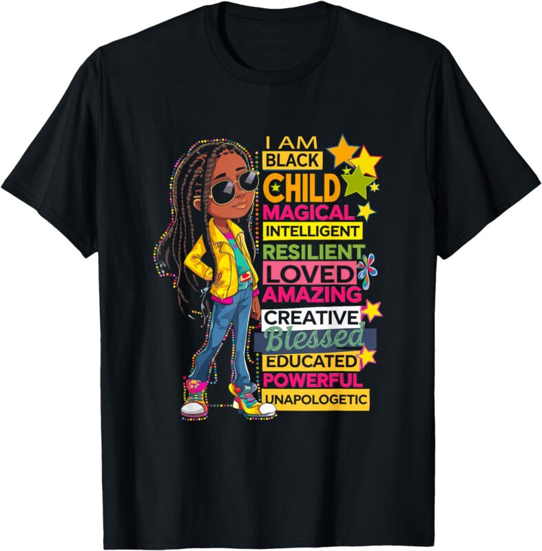I Am Black Child History Month African American Youth Roots T-Shirt