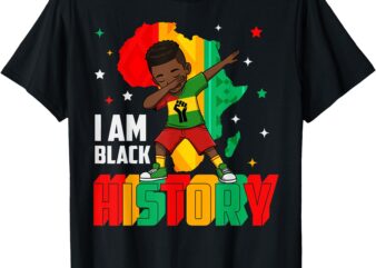 I Am Black History Kids Boys Men Black History Month T-Shirt