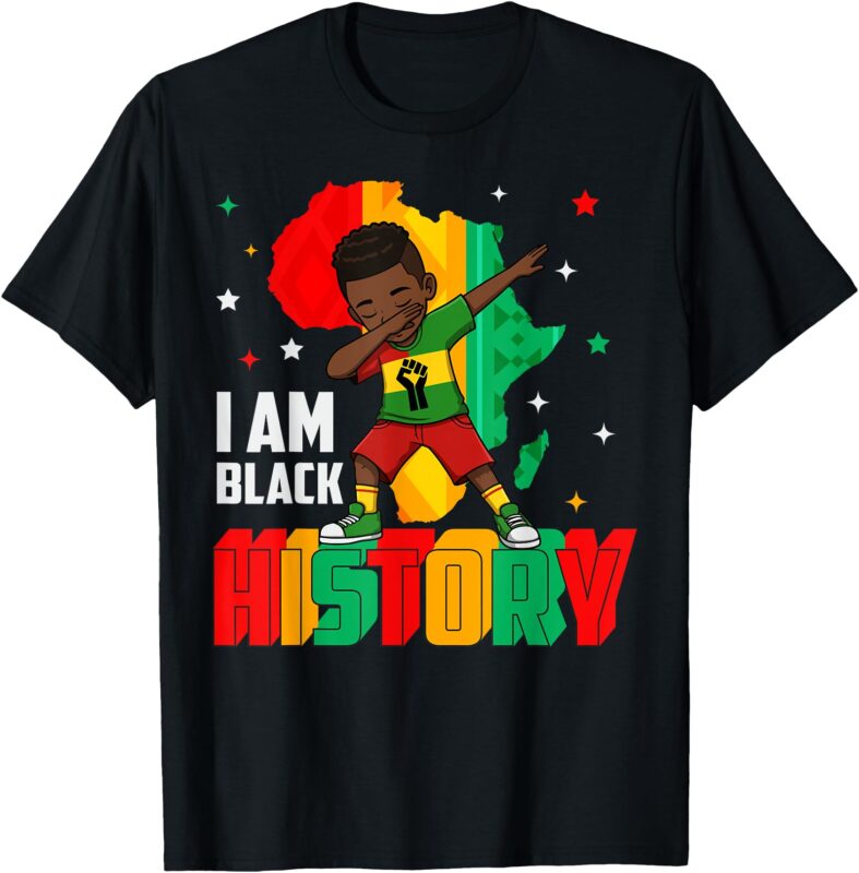 I Am Black History Kids Boys Men Black History Month T-Shirt