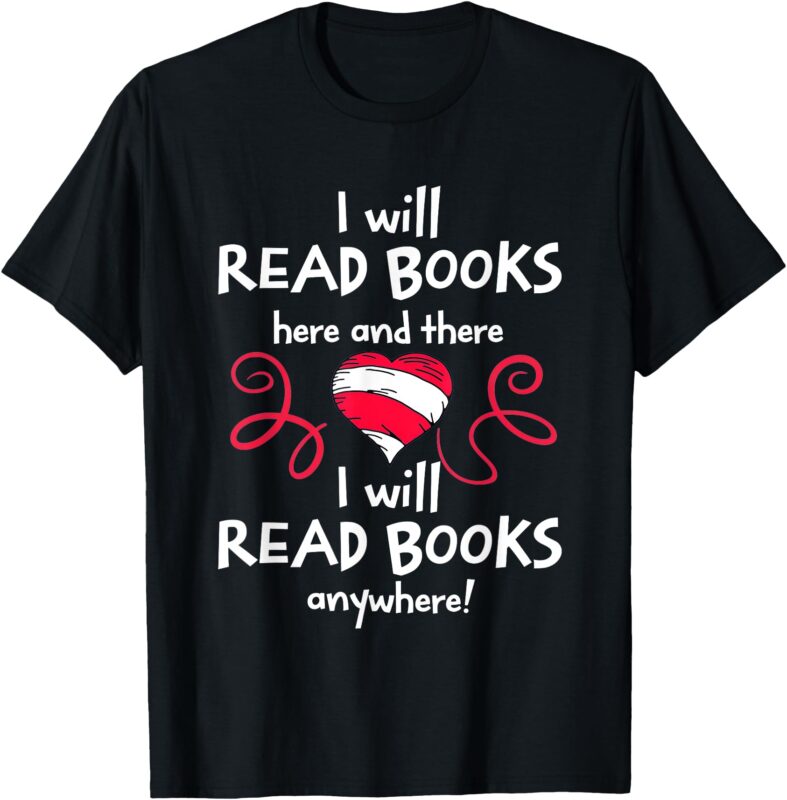 I Heart Books. Book Lovers Read More Books Reader T-Shirt