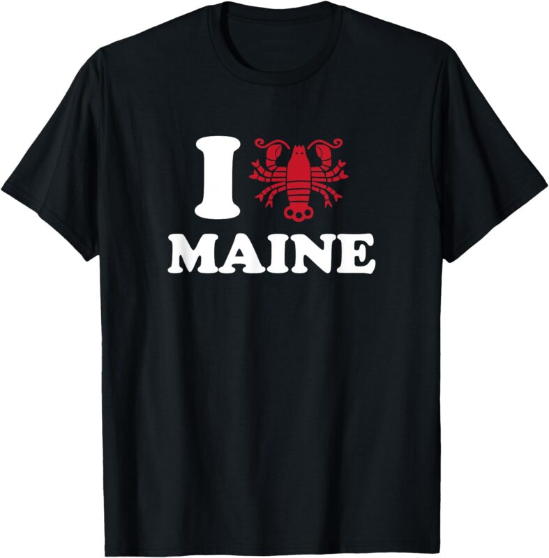 I LOVE MAINE – I LOBSTER MAINE – HEART SHAPE LOBSTER T-Shirt