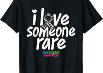 I Love Someone Rare Zabra Ribbon Rare Disease Awareness T-Shirt