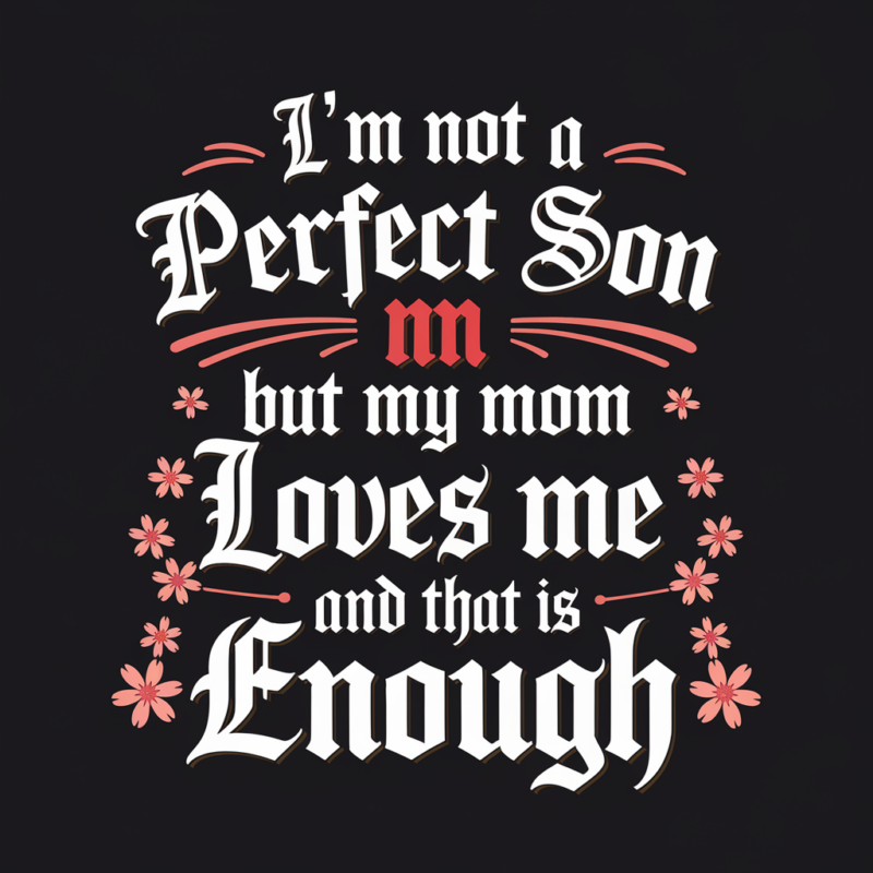 I’M NOT A PERFECT SON BUT MY MOM LOVES ME AND THAT IS ENOUGH