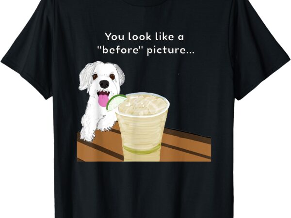 Insulting dogs “you look like a “before” picture” graphic t-shirt