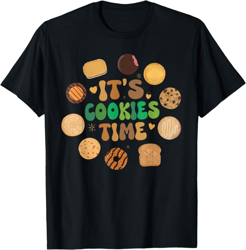 It’s Cookie Time Scout for Girls Cookie Girls Camping Family T-Shirt