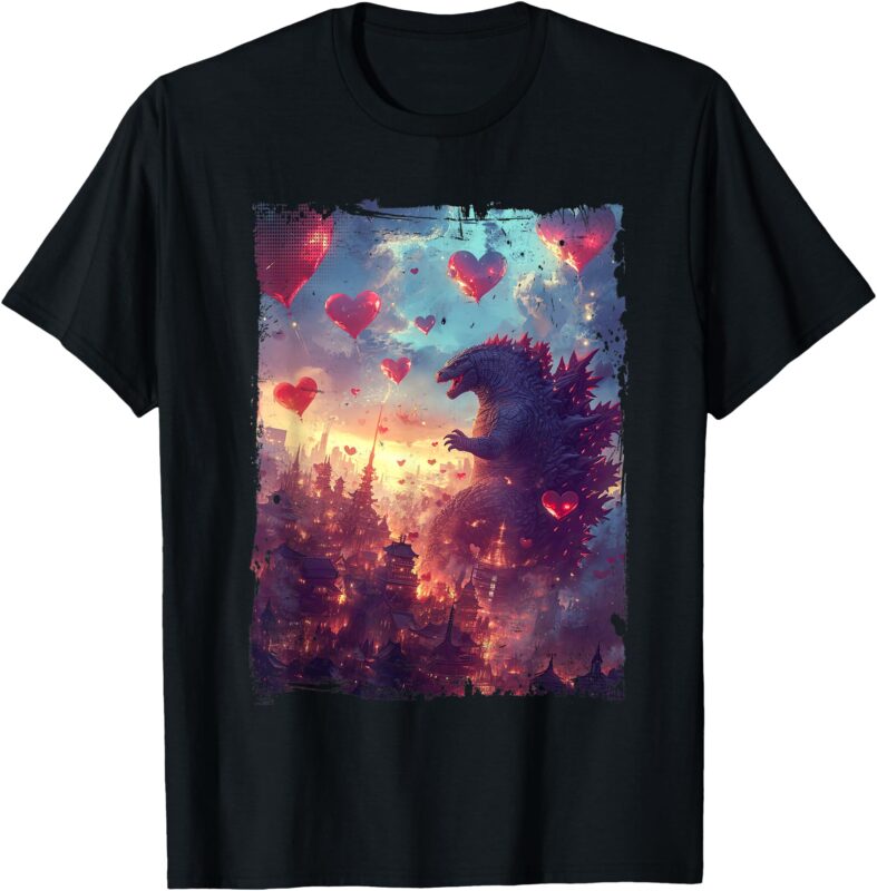 Japan Monster Movie Valentine Japanese T-Shirt