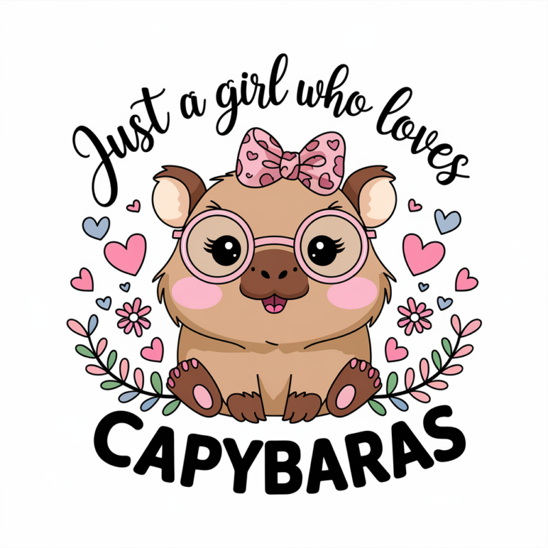 Just A Girl Who Loves capybaras cute