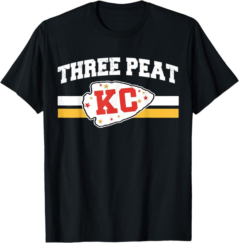 Kansas Sunday Game Day Retro 3-Peat Champ T-Shirt