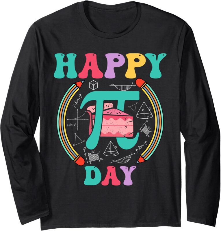 Kids Happy Pi Day Teacher Pi Day Lover Pi Day Men Women Long Sleeve T-Shirt