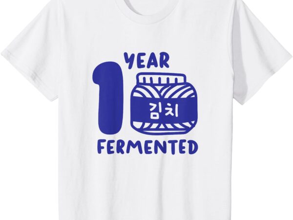 Kids korean 1-year fermented kimchi birthday t-shirt