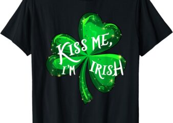 Kiss Me I’m Irish Men Women Kids St Patricks Day T-Shirt