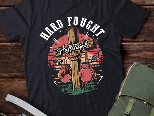 Lb40-brandon hard fought hallelujah praise jesus t shirt vector graphic