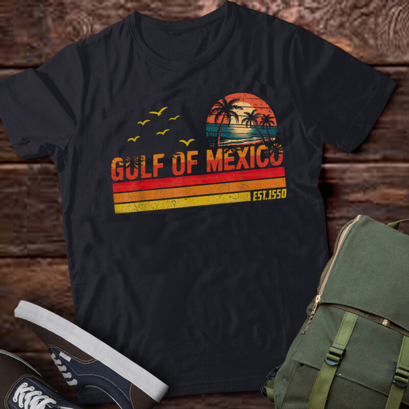 LB41-Gulf of Mexico Est 1550 Retro Vintage Beach