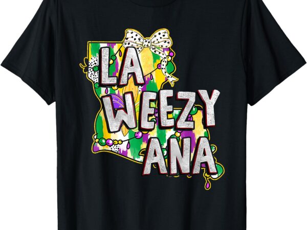 La weezy ana mardi gras louisiana fat tuesdays louisiana map t-shirt