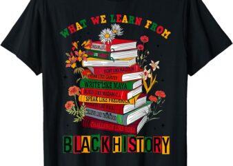 Teacher What We Learn From Black History Leaders Women T-Shirt