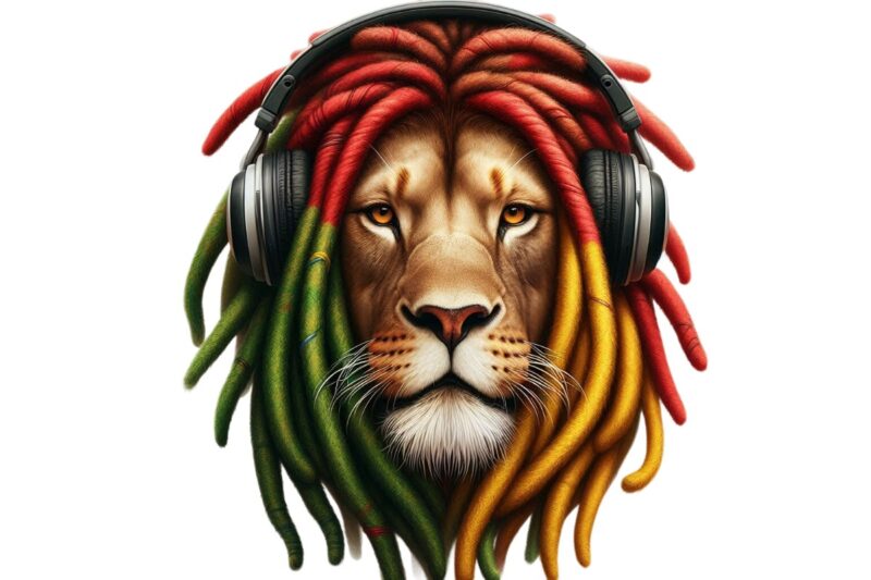 Trendy Retro Lion Graphics t-shirt design PNG design