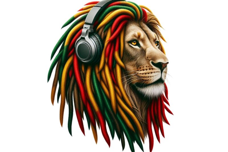Passion Watercolour Lion Retro Illustration T-shirt design