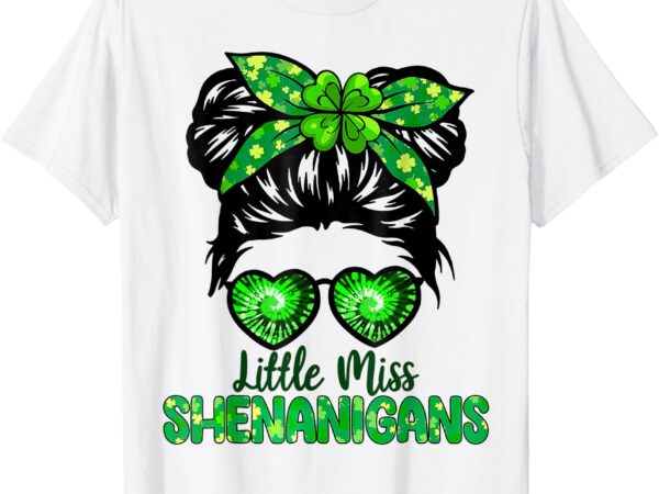 Little miss shenanigans st patricks day irish girls kids t-shirt