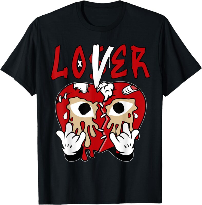 Loser Lover Drip Heart Prime 93 Air Diamond Turf Fire Red T-Shirt