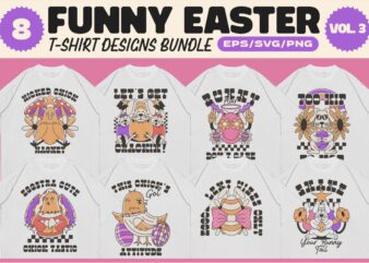 Funny Easter T-shirt Designs Bundle Vol. 3