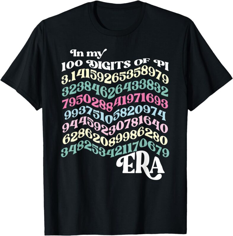 Math Teacher Retro 70s In My 100 Digits of Pi Era T-Shirt