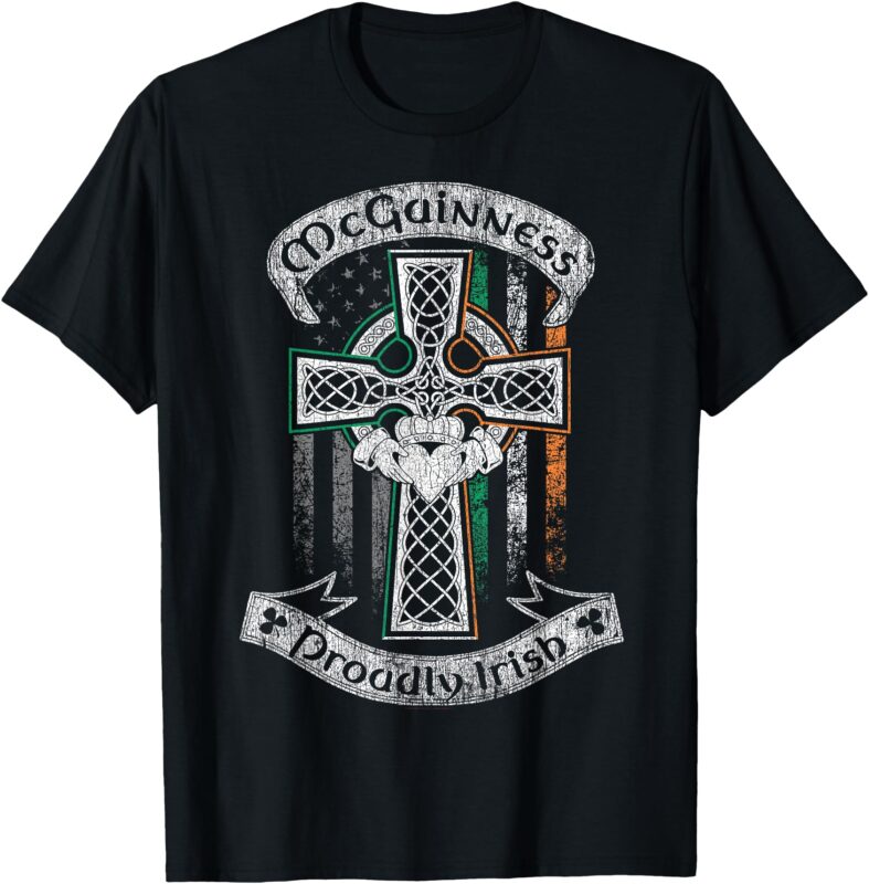 McGuinness surname family Irish Americans flag Ireland flag T-Shirt
