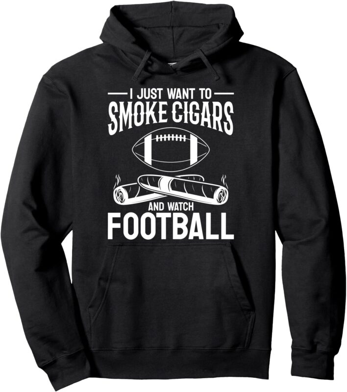 Men’s Football Cigars Smoking Pullover Hoodie